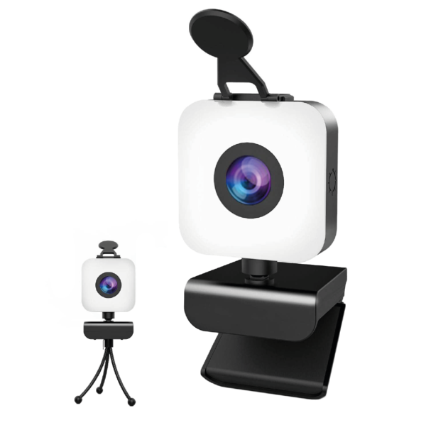 Webcam con Microfono Full HD 1080P USB - per PC e Mac - Plug & Play - Adatta a Videochiamate, Studio, Conferenza, Registrazione, Gioco e Lavoro a Casa